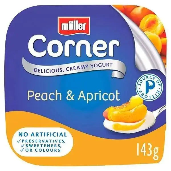 Muller Corner Peach and Apricot Yogurt 143g  Adomoo