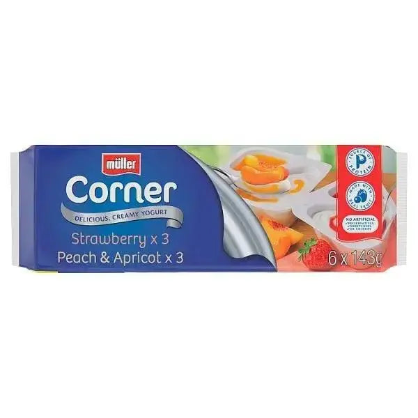 Müller Corner Strawberry and Peach Apricot Yogurts  Adomoo