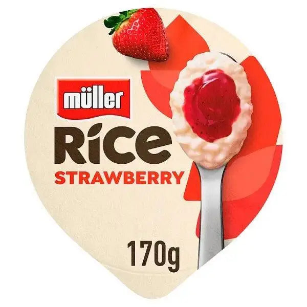 Müller Rice Strawberry Low Fat Pudding Dessert (Case of 12)  Adomoo