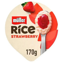 Müller Rice Strawberry Low Fat Pudding Dessert (Case of 12)  Adomoo