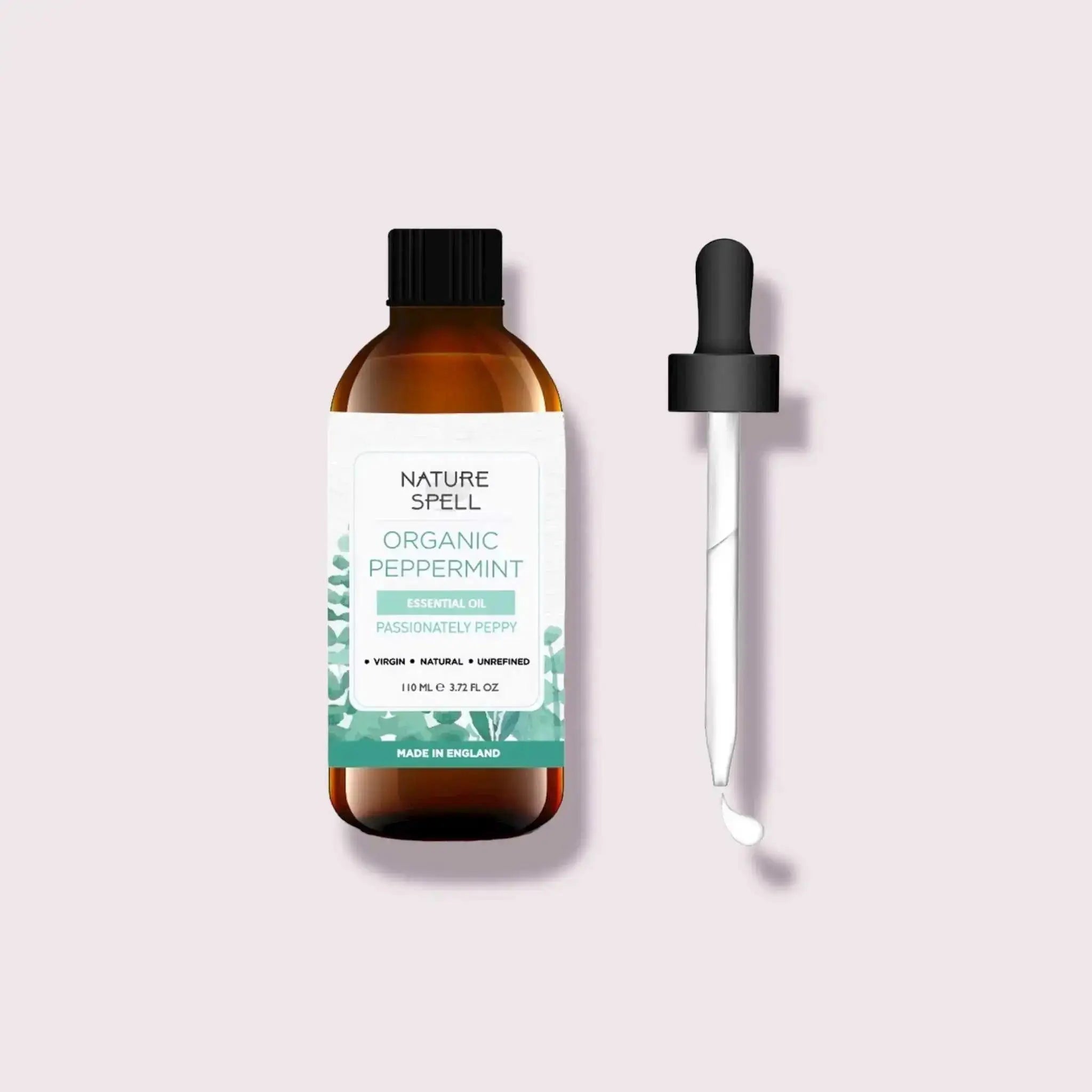 Nature Spell Organic Peppermint Essential Oil With Dropper - 110Ml  Adomoo