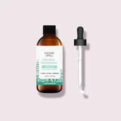Nature Spell Organic Peppermint Essential Oil With Dropper - 110Ml  Adomoo