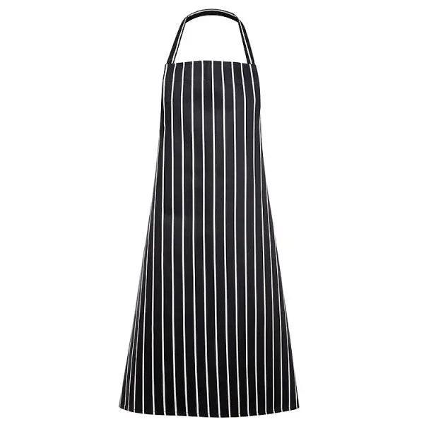 Navy/White Butcher Stripe Bib Apron  Adomoo