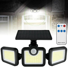 Outdoor Sconces Wall Lamp 3 Head Solar Security Motion Light  Adomoo