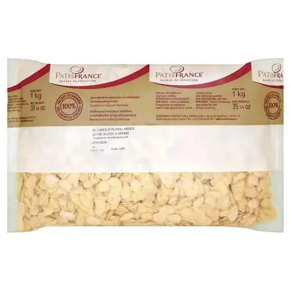 PatisFrance Large Sliced Almonds 1kg  Adomoo