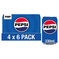 Pepsi Cola Cans PMP 6 x 330ml (Case of 4) - Honesty Sales U.K