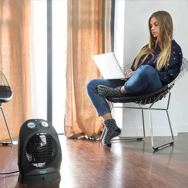 Portable Fan Heater Cecotec Ready Warm 9750 Rotate Force 2400W Black  Adomoo