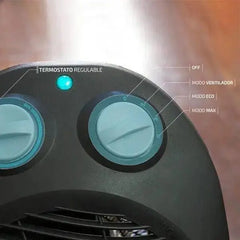 Portable Fan Heater Cecotec Ready Warm 9750 Rotate Force 2400W Black  Adomoo