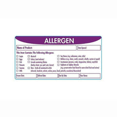 Rectangular adhesive ALLERGEN produce label - Sets of 500 - Honesty Sales U.K