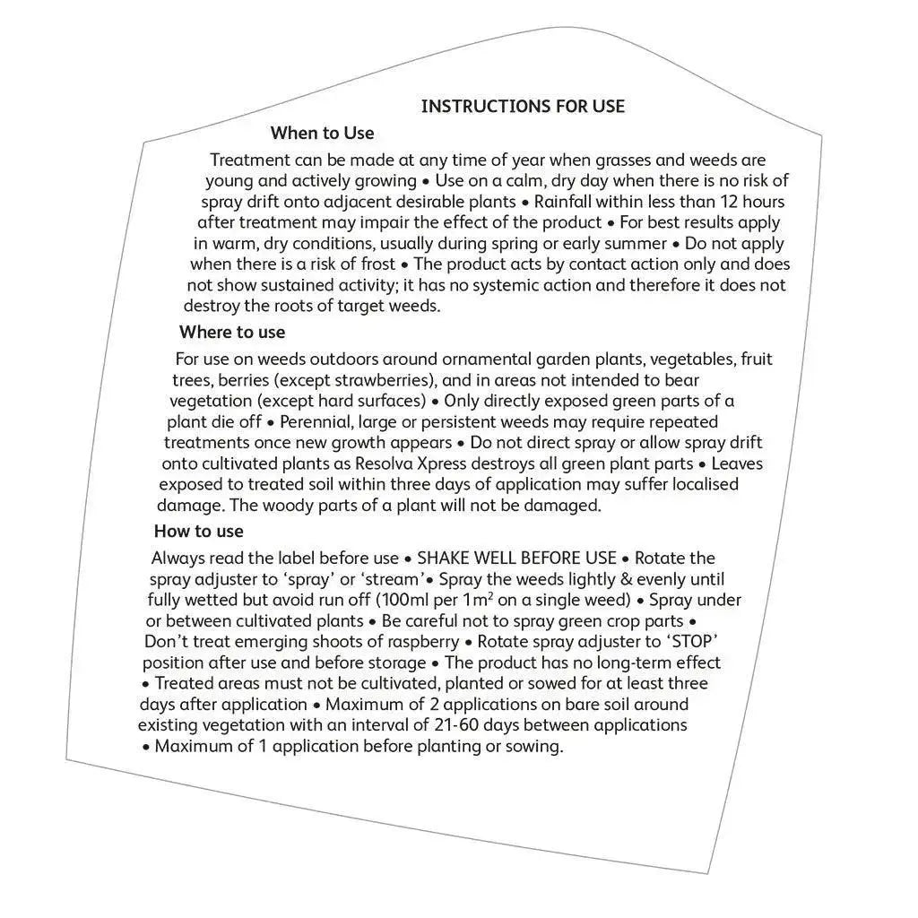 Resolva Xpress 24hr Weedkiller ontrols of a range  Adomoo