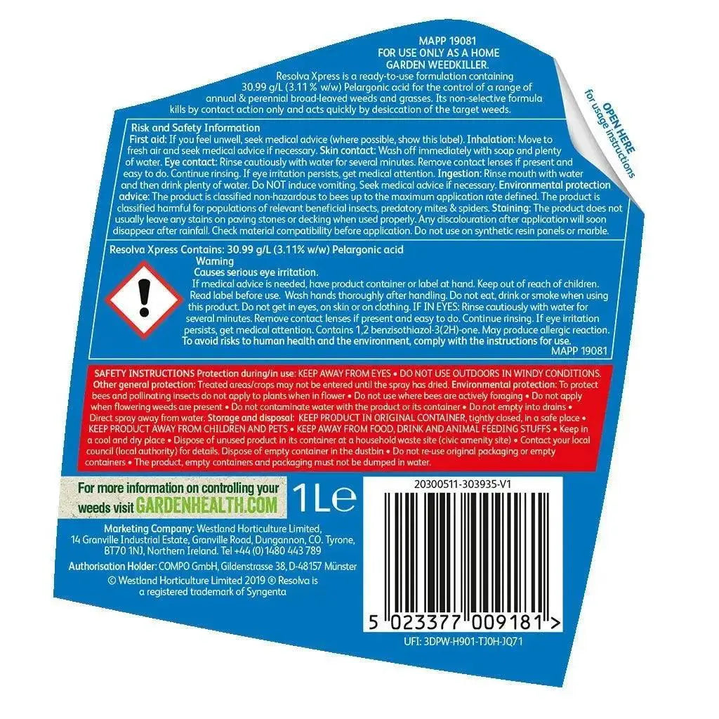 Resolva Xpress 24hr Weedkiller ontrols of a range  Adomoo