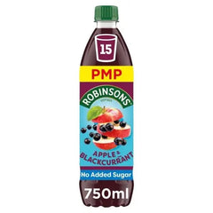 Robinsons Apple & Blackcurrant No Added Sugar Squash PMP 750ml (Case of 12) - Honesty Sales U.K