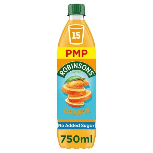 Robinsons Orange No Added Sugar Squash PMP 750ml (Case of 12) - Honesty Sales U.K