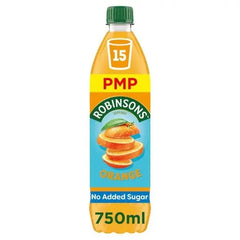 Robinsons Orange No Added Sugar Squash PMP 750ml (Case of 12) - Honesty Sales U.K