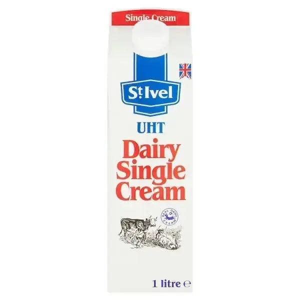 St Ivel UHT Dairy Single Cream 1 Litre  Adomoo