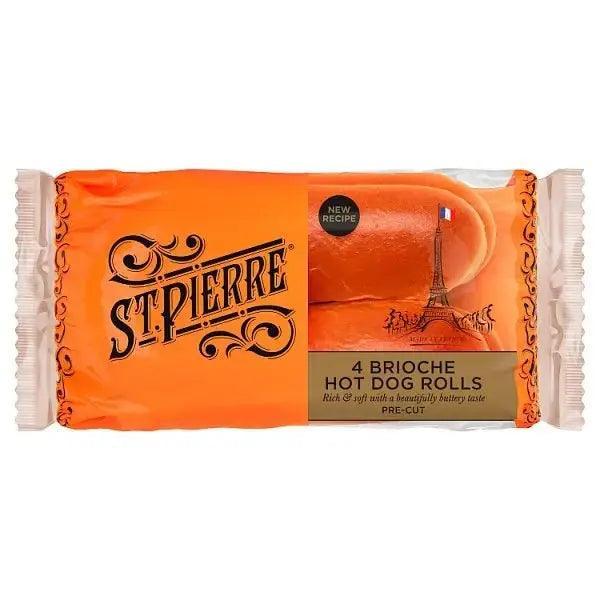 St Pierre 4 Pre-Cut Brioche Hot Dog Rolls  Adomoo