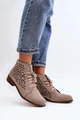 step in style natural high-quality leather women's boots  Adomoo