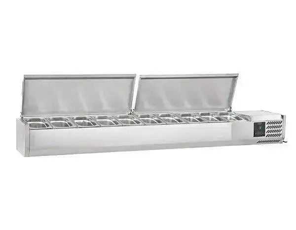 Sterling Pro Cobus SPT2000-330-SS Topping Well, Stainless Steel Lid, 10 x GN1/4  Adomoo