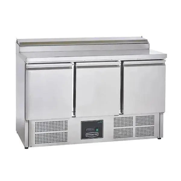 Sterling Pro Cobus SPU300PZ 3 Door Prep Counter 8 x GN1/6, 392 Litres  Adomoo