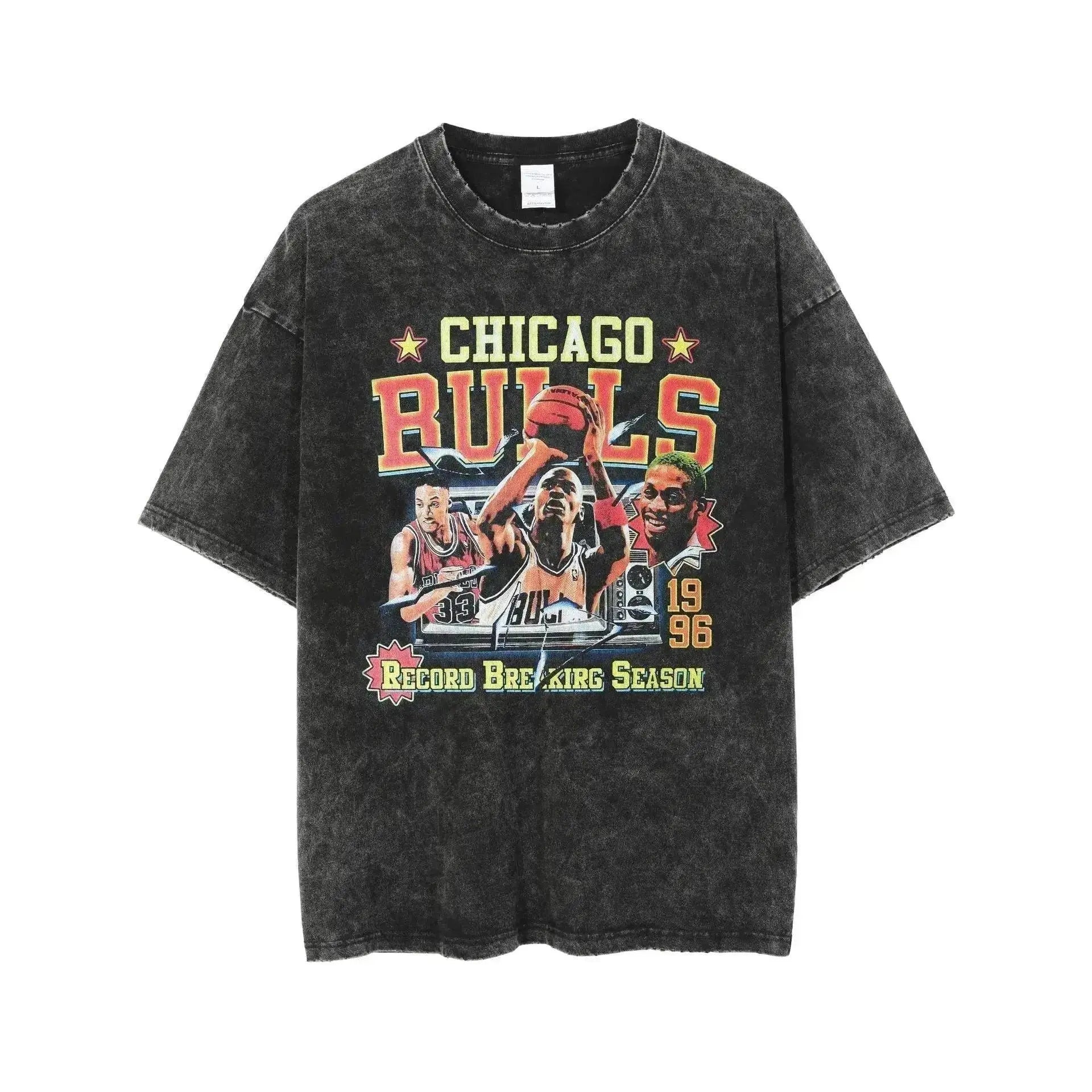 Summer New Chicago Bulls Printed T-Shirt Men's  Adomoo