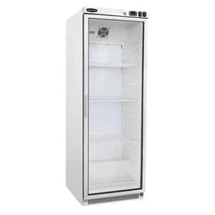 The SPR400G Sterling Pro Cobus Glass Door Upright Refrigerator White  Adomoo