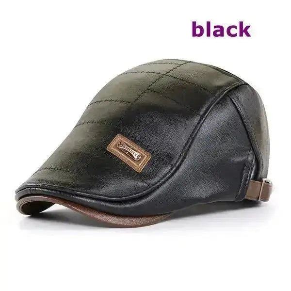 Top Level Leather Newsboy Planas Duckbill Visor Cap  Adomoo