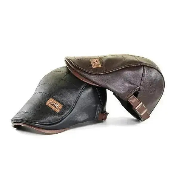 Top Level Leather Newsboy Planas Duckbill Visor Cap  Adomoo