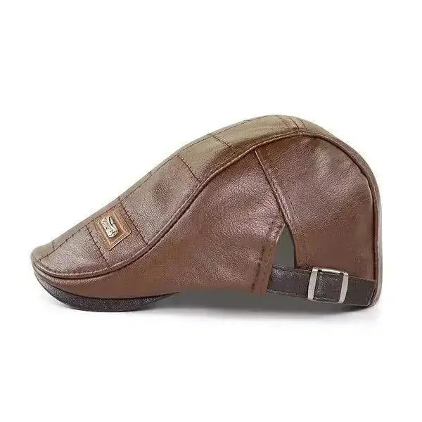 Top Level Leather Newsboy Planas Duckbill Visor Cap  Adomoo