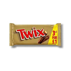 Twix Chocolate Biscuit Bars Multipack 3 x 40g (Case of 24)  Adomoo