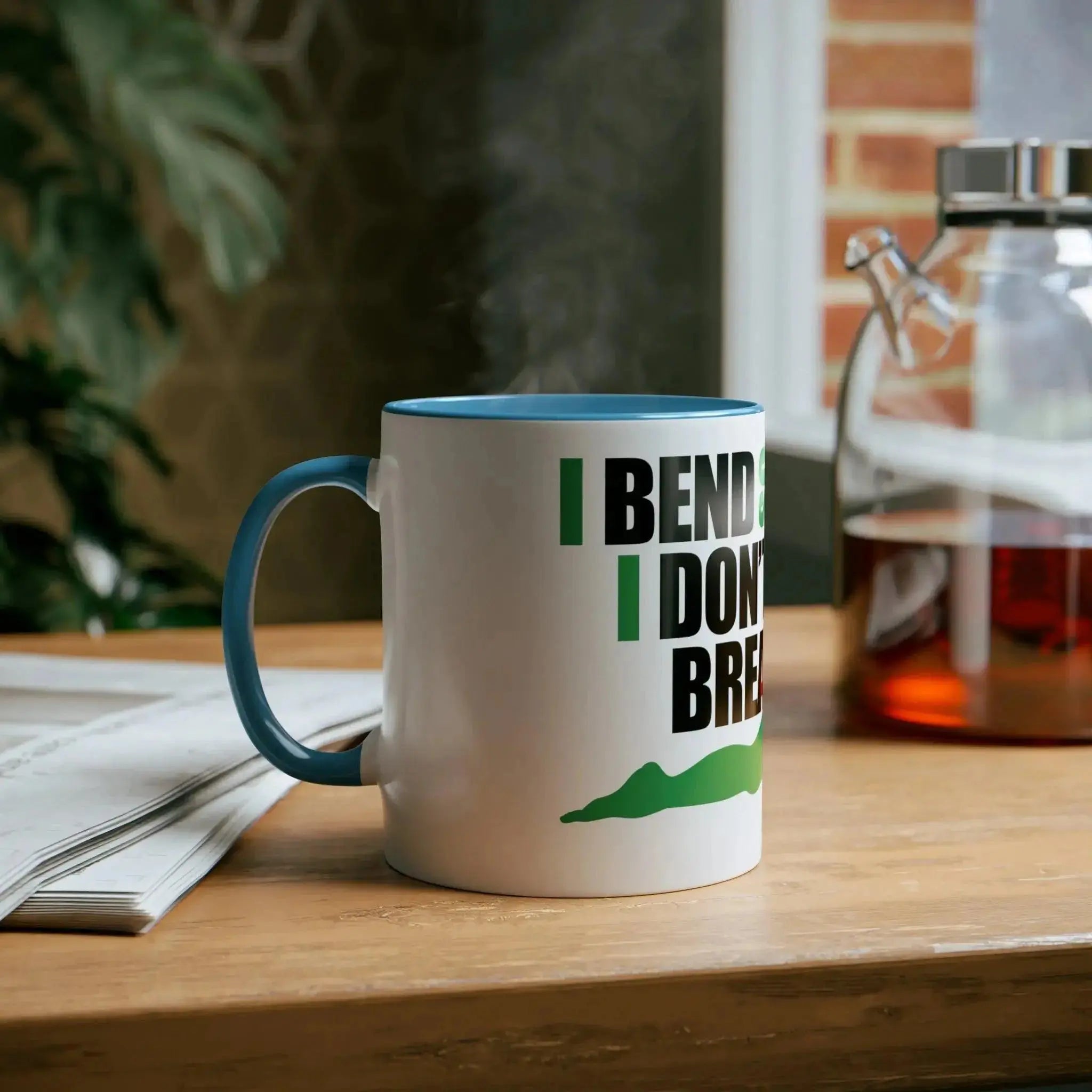 Two-Tone Coffee Mugs, 11oz - I don't break.  Adomoo