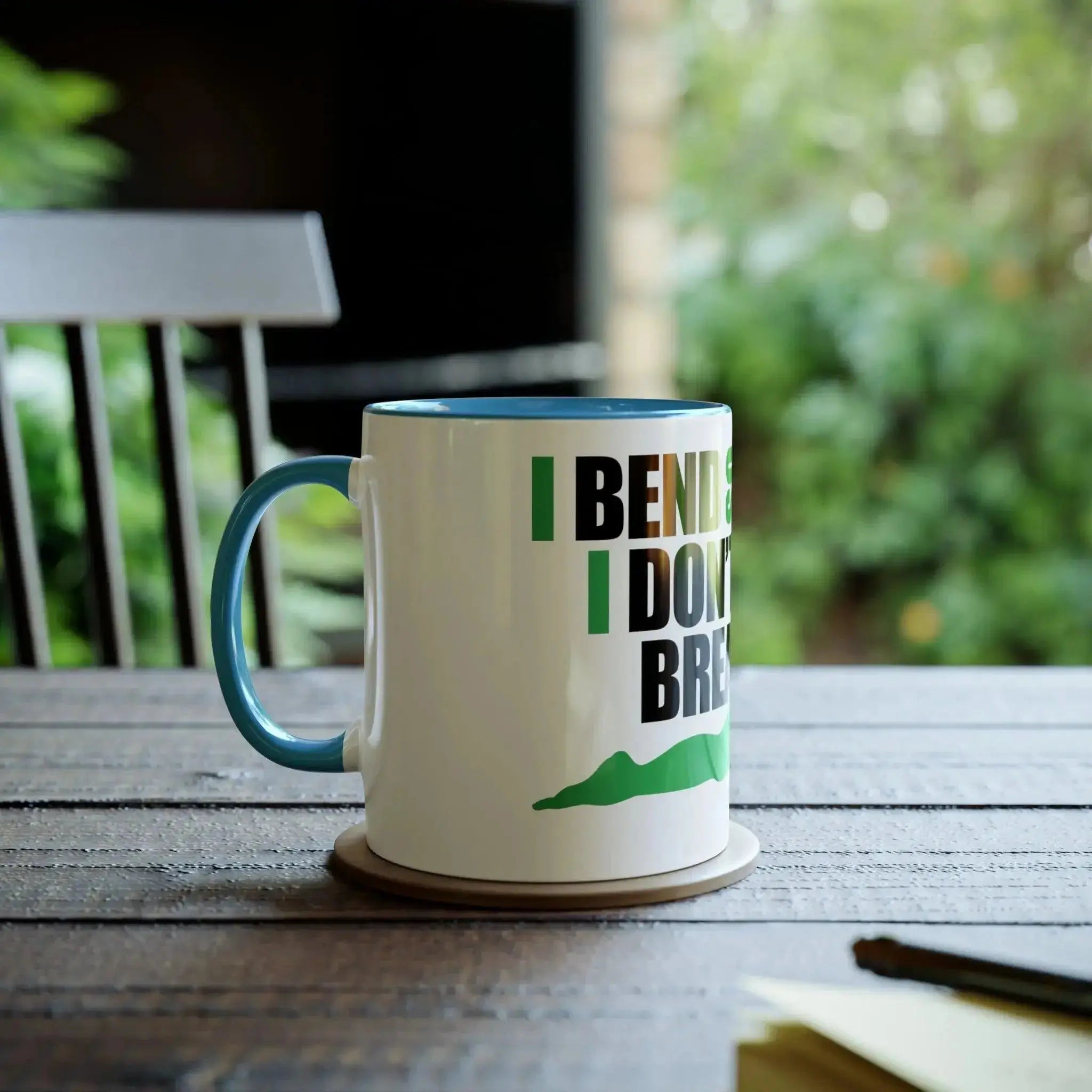 Two-Tone Coffee Mugs, 11oz - I don't break.  Adomoo