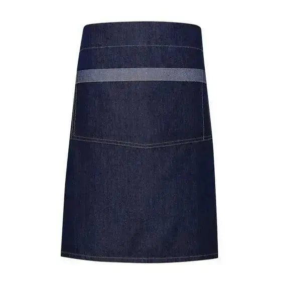 Waist Apron Contrast Denim Waist Apron  Adomoo