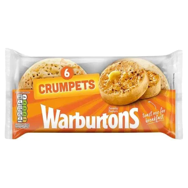 Warburtons 6 Crumpets (Case of 1) - Honesty Sales U.K