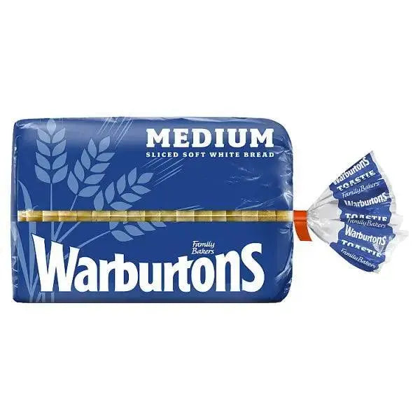 Warburtons Medium Sliced Soft White Bread 400g  Adomoo