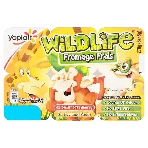 Wildlife Strawberry and Peach Fromage Frais 6 x 45g  Adomoo