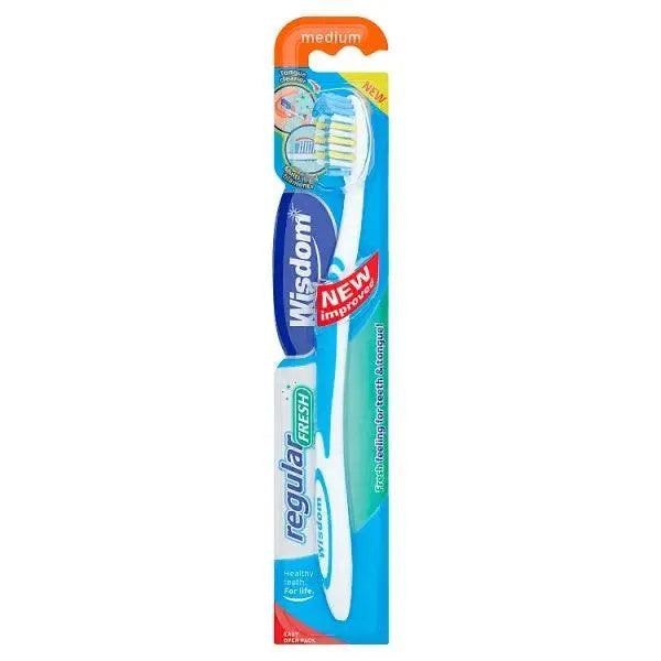 Wisdom Regular Fresh Medium Toothbrush (Case of 12) - Honesty Sales U.K