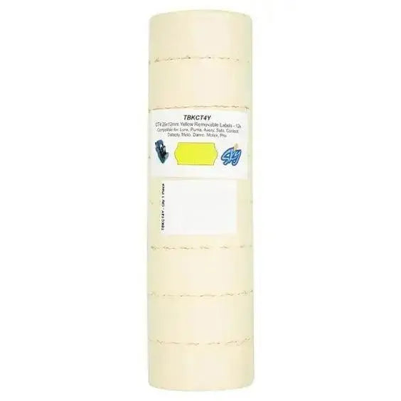 Yellow Removable Pricing Gun Labels 26x12mm 12k  Adomoo