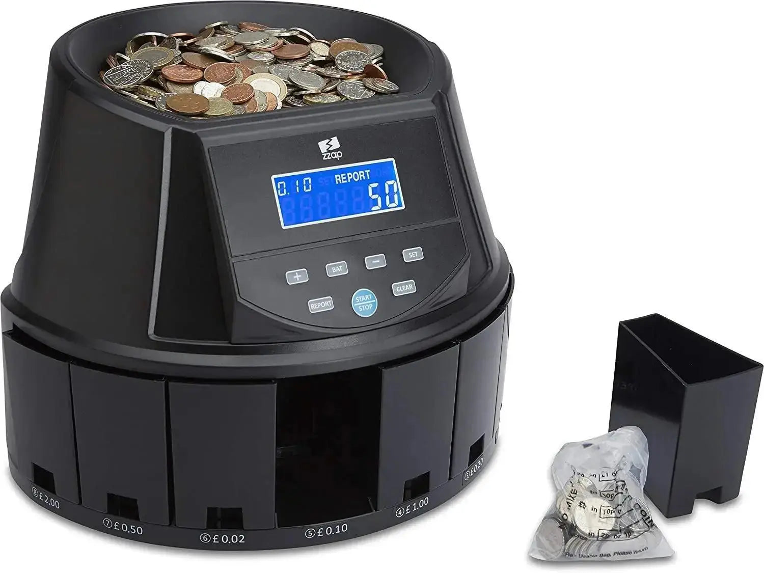 ZZap CS30 Coin Counter & Sorter ZZap CS30 Coin Counter  Adomoo