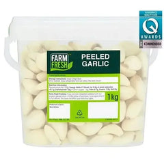 Farm Fresh Peeled Garlic 1kg Chilled Nutrition - Honesty Sales U.K