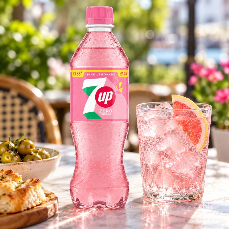 7Up Zero Sugar Pink Lemonade Bottle PMP 500ml (12 x 500ml)
