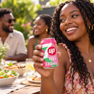 7Up Pink Zero Sugar Lemonade Can 330ml (24 x 330ml)