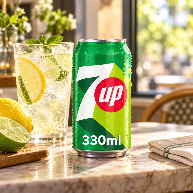 7UP Regular Lemon & Lime Can 330ml  (24 x 330ml)
