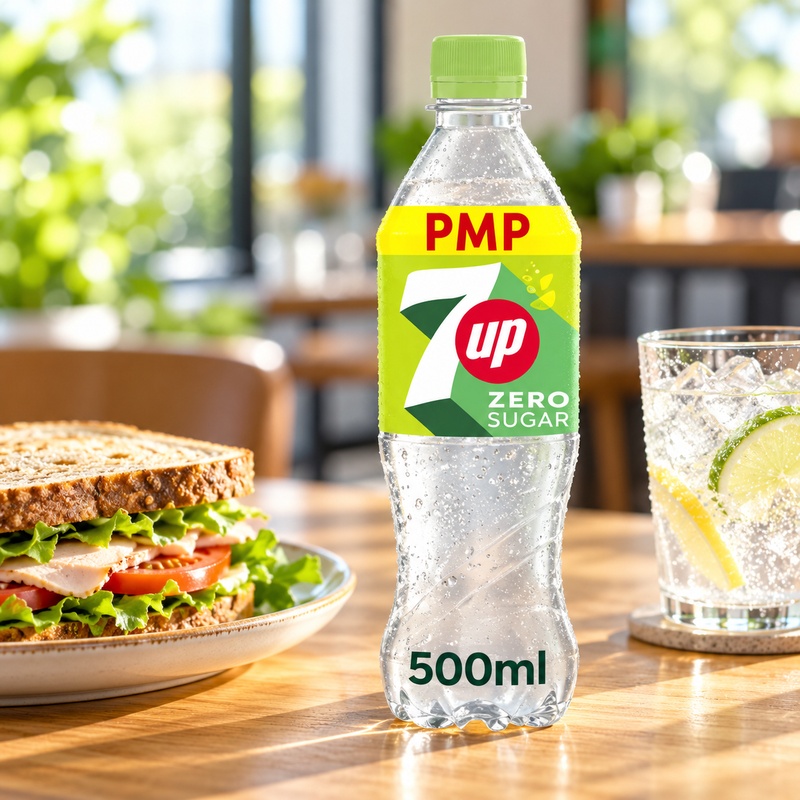 7UP Zero Sugar Lemon and Lime Bottle PMP 500ml (12 x 500ml)