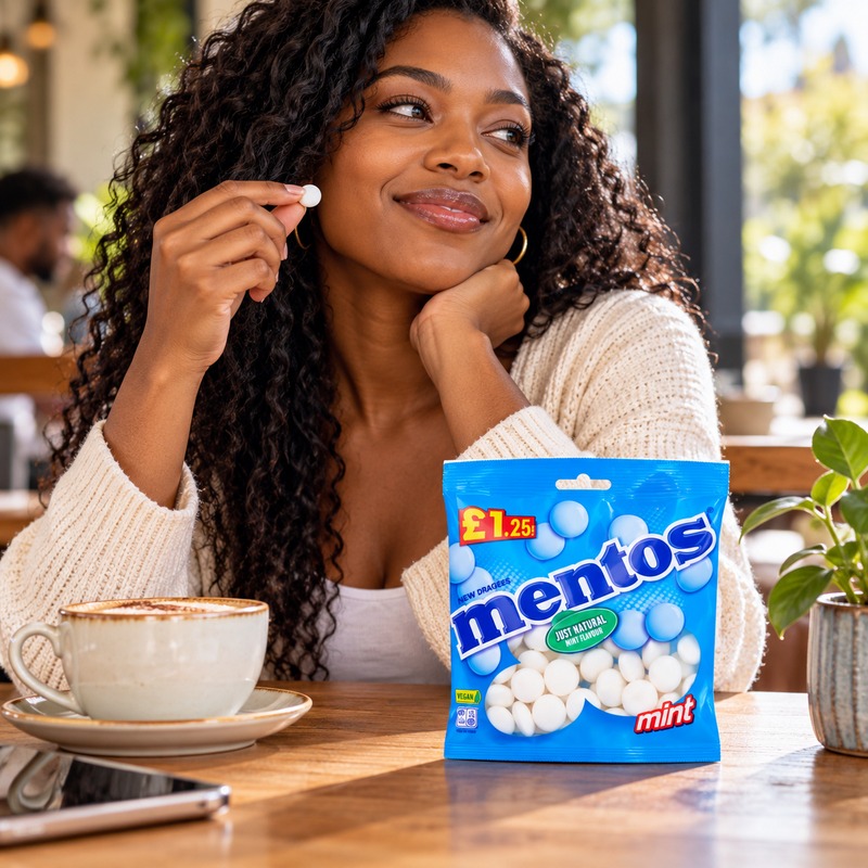 Mentos Chewy Dragees Mint Flavour 135g (12 x 135g)