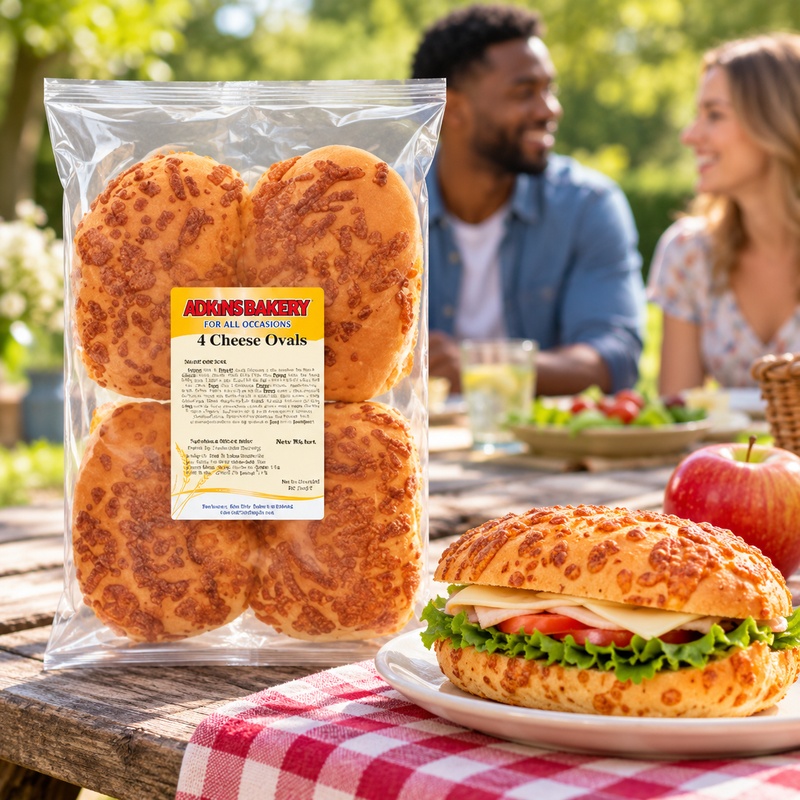 Adkins Bakery 4 Cheese Ovals (1 x 4pk)