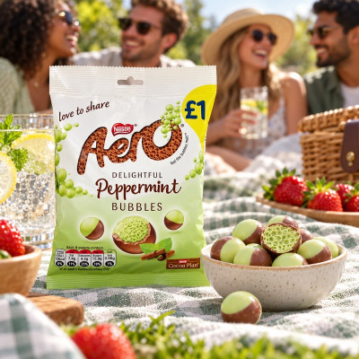 Aero Bubbles Peppermint Mint Chocolate Bag 80g (Case of 12)