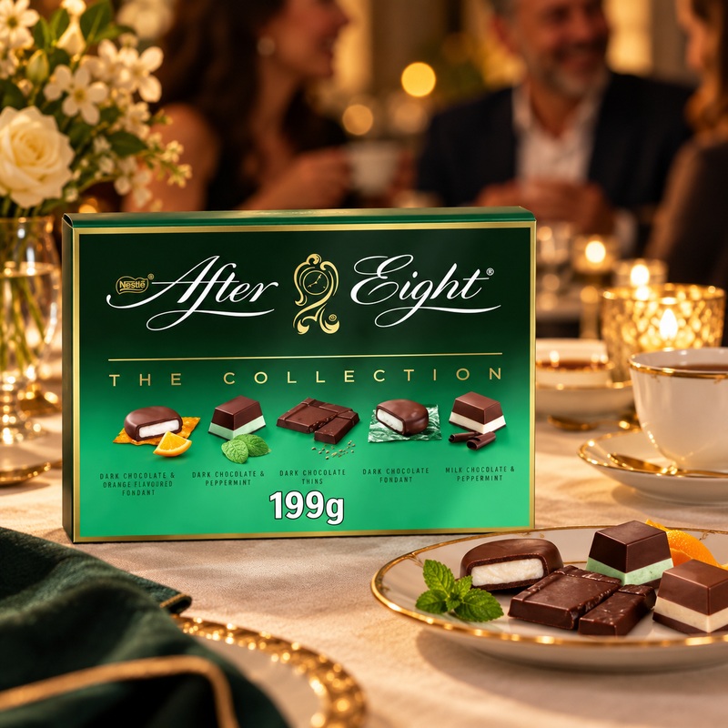 After Eight Dark and Milk Peppermint Chocolate Box 199g (Case of 8)