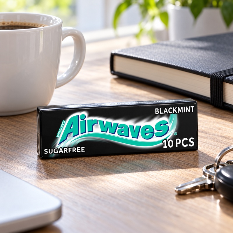Airwaves Chewing Gum Black Mint x10 Pieces (30 x 10pk)