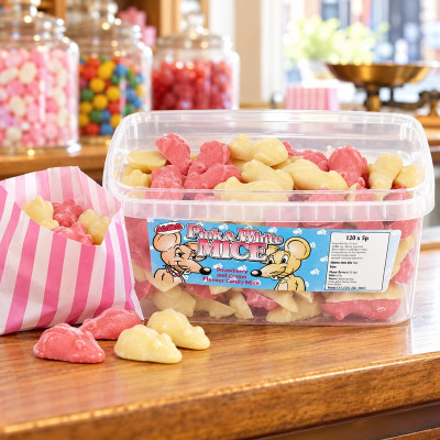 Alma Pink & White Mice 120 Pieces (1 x 120pk)