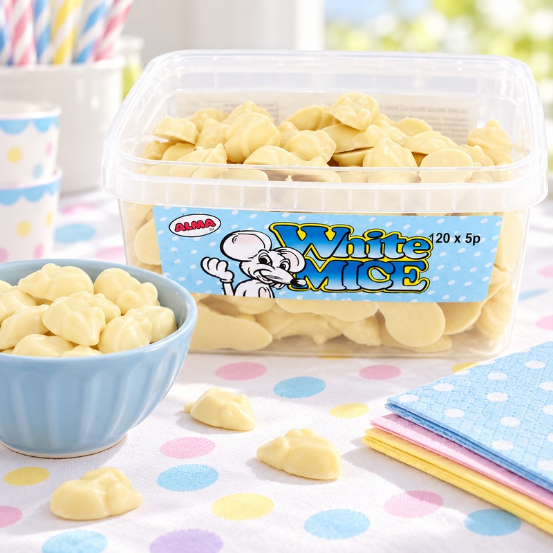 Alma White Mice 120 Pieces (1 x 120pk)